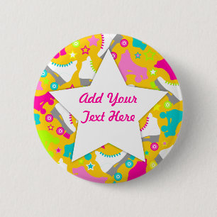 Retro Skates 2 Inch Round Button