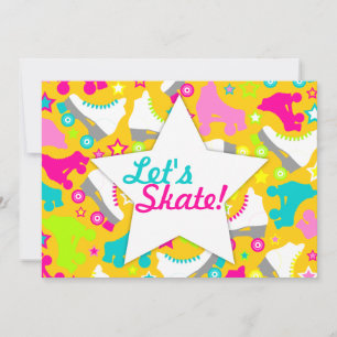 Retro Skates Invitation "Let's Skate!"