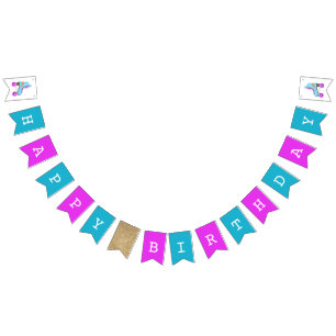 Retro Skating Birthday Party Bunting Flags