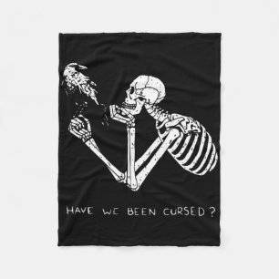 Retro Skeleton Halloween Costume Fun Scary Skull C Fleece Blanket