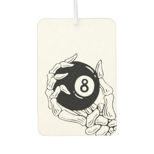 Retro Skeleton Hand Holding 8-Ball – Vintage  Air Freshener
