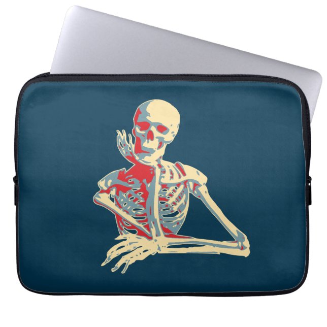 Retro Skeleton Laptop Sleeve (Front)