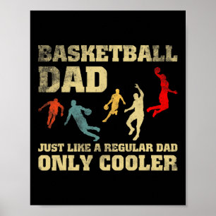 Retro Sketll Dad Just Like A Regular Dad Only Cool Poster