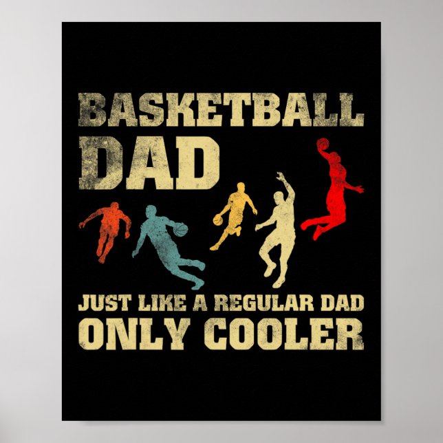 Retro Sketll Dad Just Like A Regular Dad Only Cool Poster (Front)