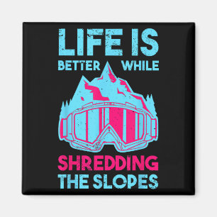 Retro Ski Goggles Vintage 80s 90s Skiing Outfit _1 Magnet