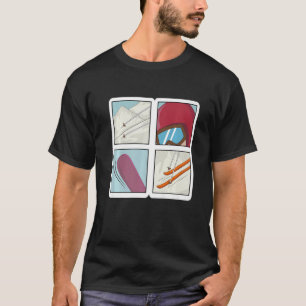 Retro Ski Ice Skiing Skier Snow Shredding Slopes T-Shirt
