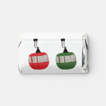Retro Ski Lift Skiing Illustration