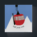 Retro Ski Lift Skiing Snow Mountain Illustration Paperweight<br><div class="desc">Modern ski themed gift for him and her. Retro ski lift gondola illustration pattern for skier. Skiing themed home decor and gifts.</div>
