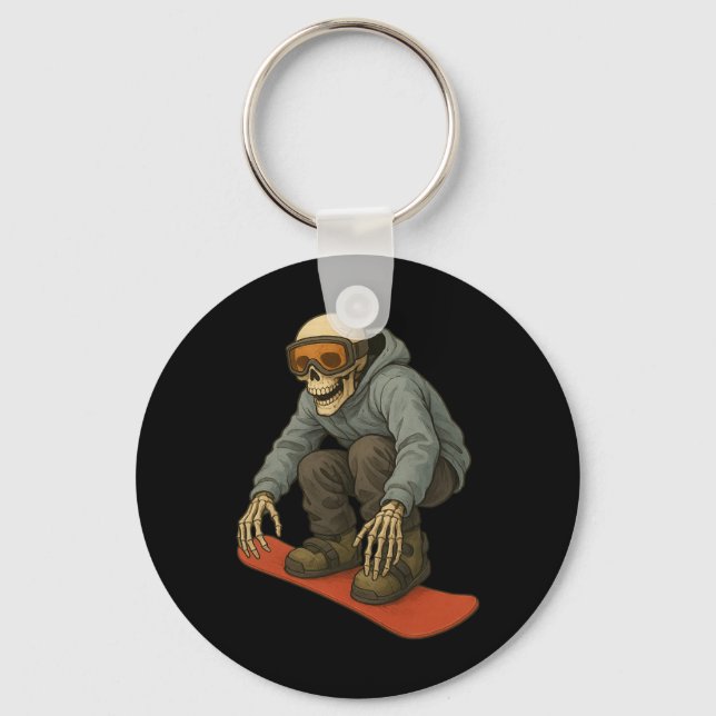 Retro Ski Skeleton Goggles Mountain Snow Skiing Wi Keychain (Front)