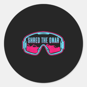 Retro Ski Snowboard Goggles Vintage 80s 90s Skiing Classic Round Sticker