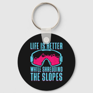 Retro Ski Snowboard Goggles Vintage 80s 90s Skiing Keychain