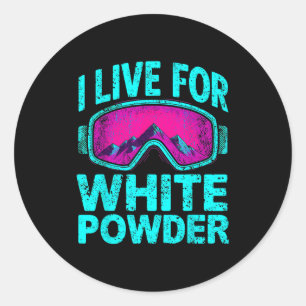 Retro Ski Snowboard Winter Srts Vintage 80s 90s Sk Classic Round Sticker