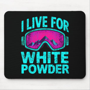 Retro Ski Snowboard Winter Srts Vintage 80s 90s Sk Mouse Pad