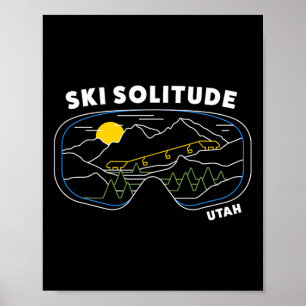 Retro Ski Solitude Utah Ski Resort - Us Ski Resort Poster