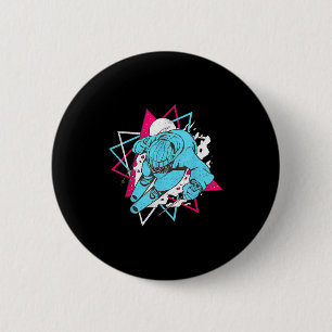 Retro Ski Vintage 80s 90s Skiing Outfit _1  2 Inch Round Button