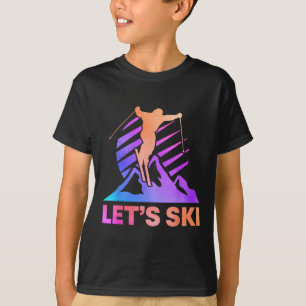 Retro Ski Vintage 80s 90s Skiing Outfit T-Shirt