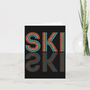 Retro Ski Vintage 80s 90s Winter Sport Skiing Men Card