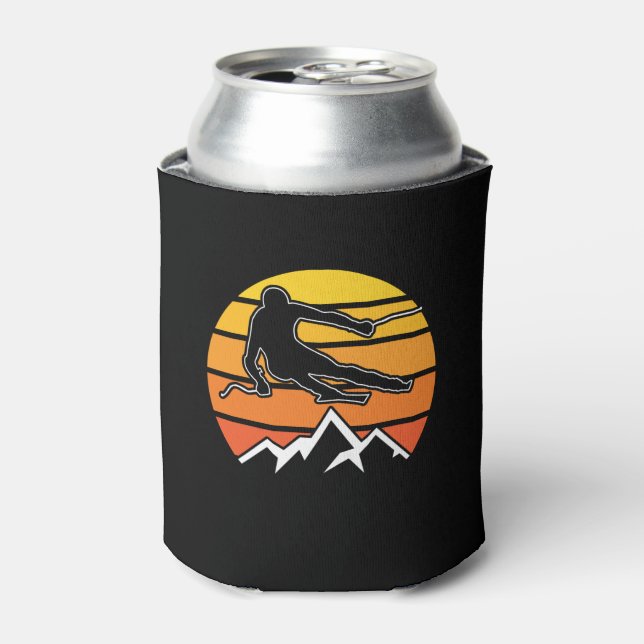Retro Skiing Can Cooler (Can Front)