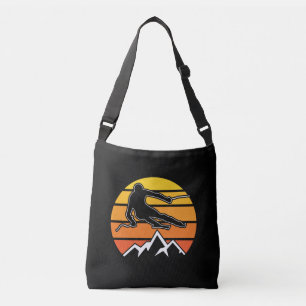 Retro Skiing Crossbody Bag