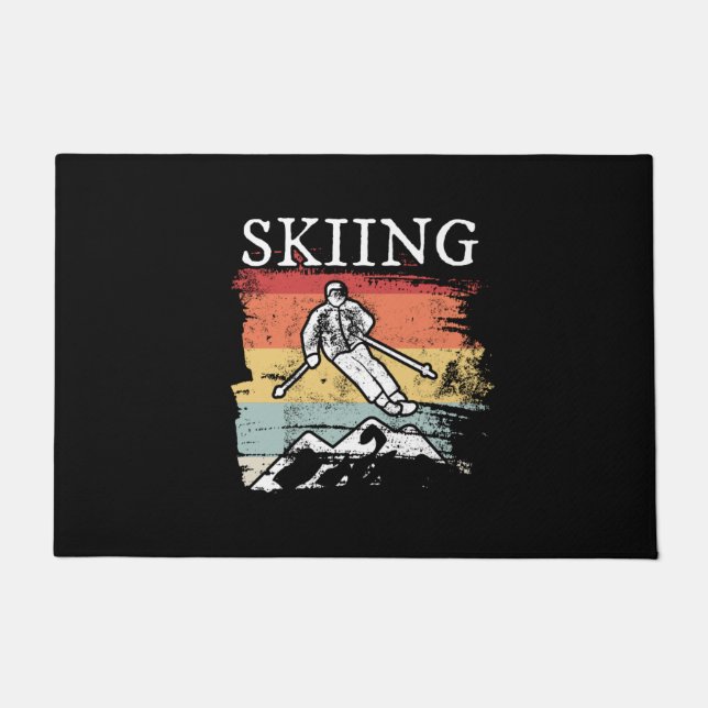 Retro Skiing Doormat (Front)