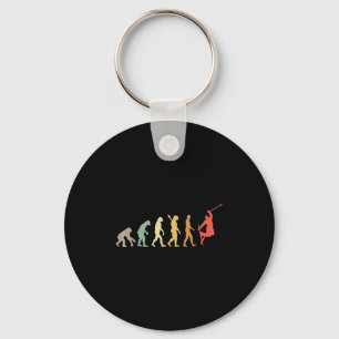 Retro Skiing Evolution For Skiers Skiing Season Keychain