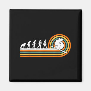 Retro skiing evolution - ski sports lovers magnet