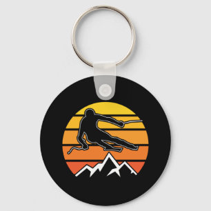 Retro Skiing Keychain