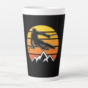 Retro Skiing Latte Mug