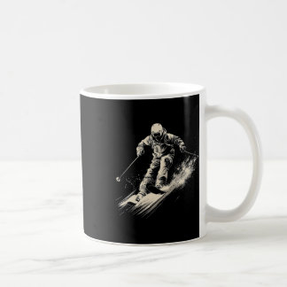 Retro Skiing Vector Coffee Mug