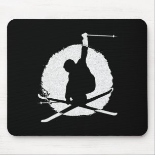 Retro Skiing - Vintage Skier, Skiing Lover, Cold W Mouse Pad