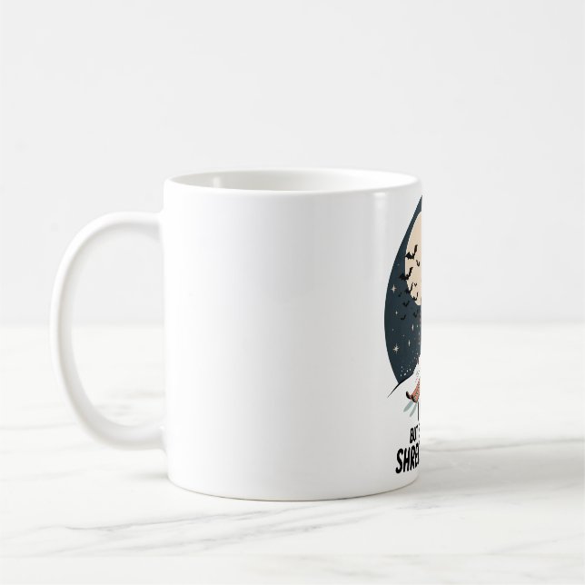 Retro Skiing Witch Halloween Art Coffee Mug (Left)
