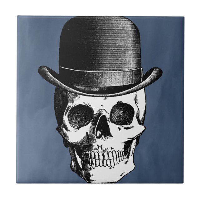 Retro Skull Head Tile (Front)