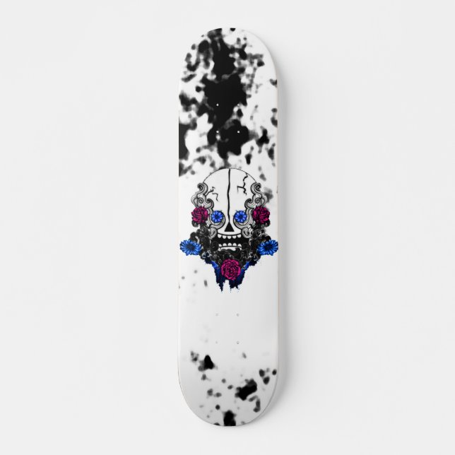 Retro Skull King Custom Pro Trick Board Skateboard (Front)