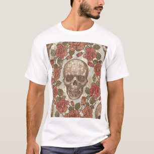 Retro Skulls and Roses Ornament T-Shirt