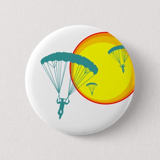 retro sky divers 2 inch round button (Front)