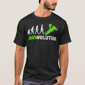 Retro Sledge Snowmobile Evolution Etrem Winter Spo T-Shirt