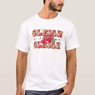 Retro Sleigh Girl Sleigh Merry Christmas Boho Xmas T-Shirt
