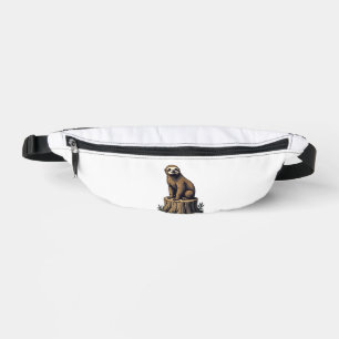 Retro Sloth Engraving Wildlife Shirt (3) Fanny Pack