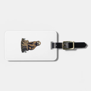 Retro Sloth Engraving Wildlife Shirt (3) Luggage Tag
