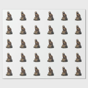 Retro Sloth Engraving Wildlife Shirt (3) Wrapping Paper