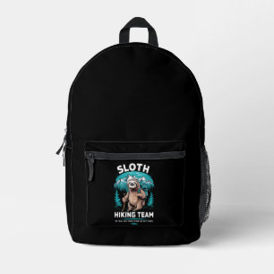 Retro Sloth Hiking Team Vintage Gift Printed Backpack