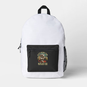 Retro Sloth Hiking Team We'll get There When we ge Printed Backpack