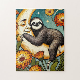 Retro Sloth Jigsaw Puzzle