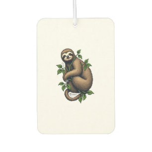 Retro Sloth Line Art Vintage Tee (4) Air Freshener