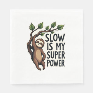 Retro Sloth Quote Shirt Funny Slow Life Vintage Te Napkin