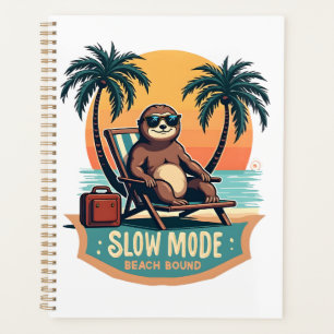 Retro Sloth Vacation Shirt Funny Tropical Relax De Planner