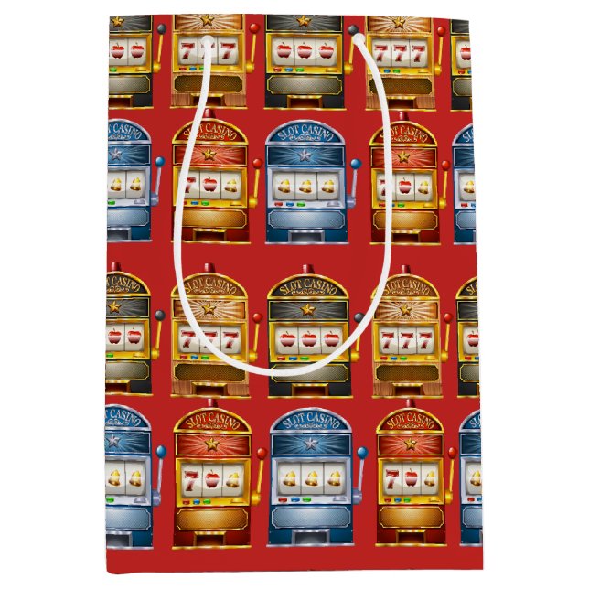Retro Slots Pattern Medium Gift Bag (Front)