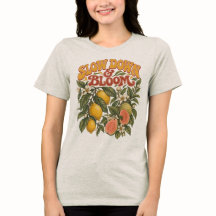 Retro Slow Down Bloom T-Shirt 70s Vintage Botanica
