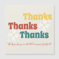 Retro Small Business Daisy Groovy Thank You  Card