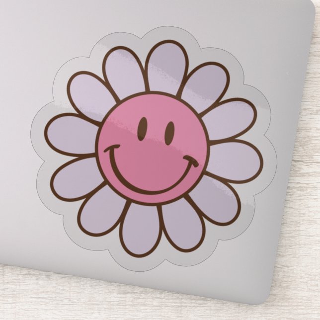 Retro Smile Face Sticker (Detail)